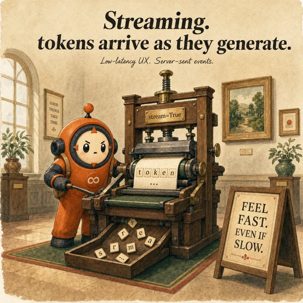 Streaming, hero illustration featuring Loop mascot in a warm gallery scene.