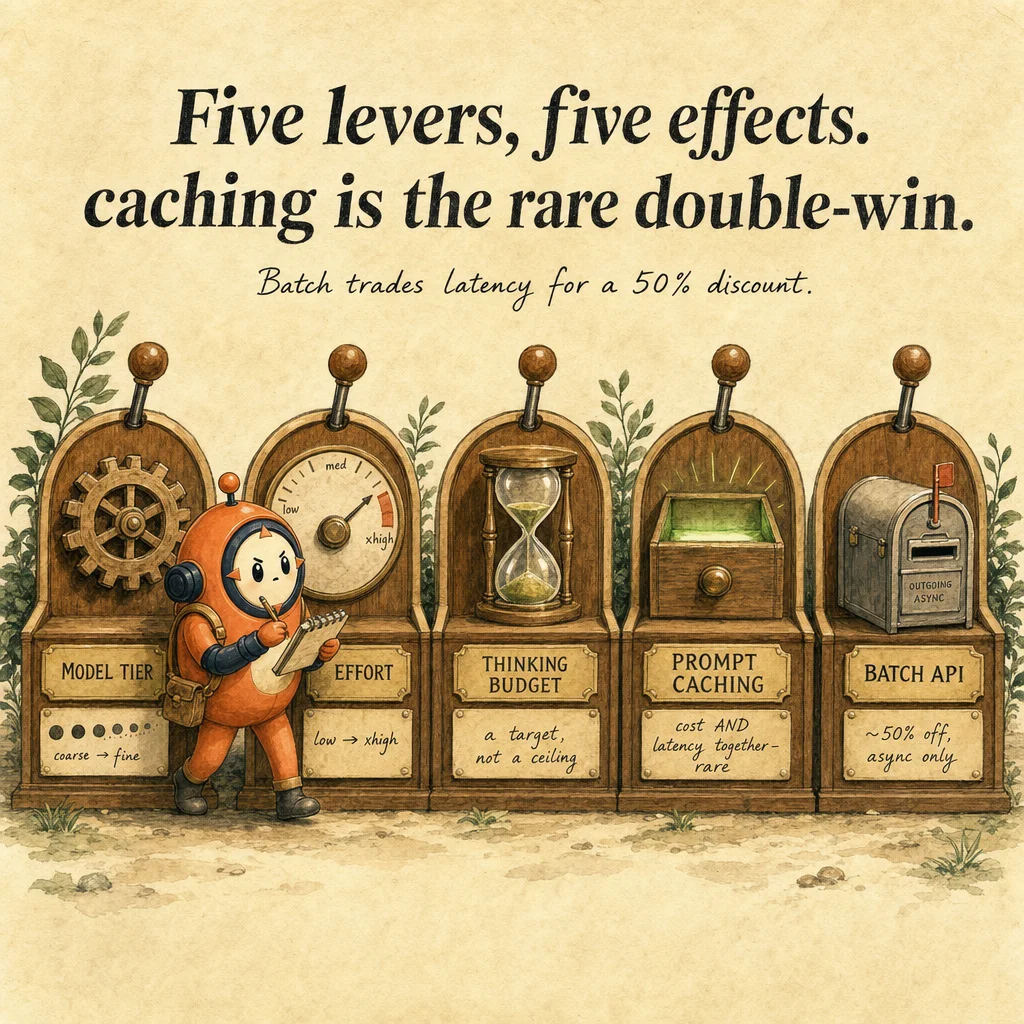 Accuracy-Latency-Cost Tradeoff Analysis mechanics, painterly diagram featuring Loop mascot.