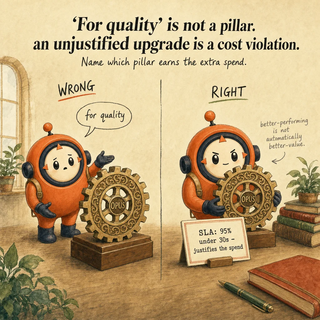 Aligning Solutions to Business Value Pillars exam trap, painterly cautionary scene featuring Loop mascot.