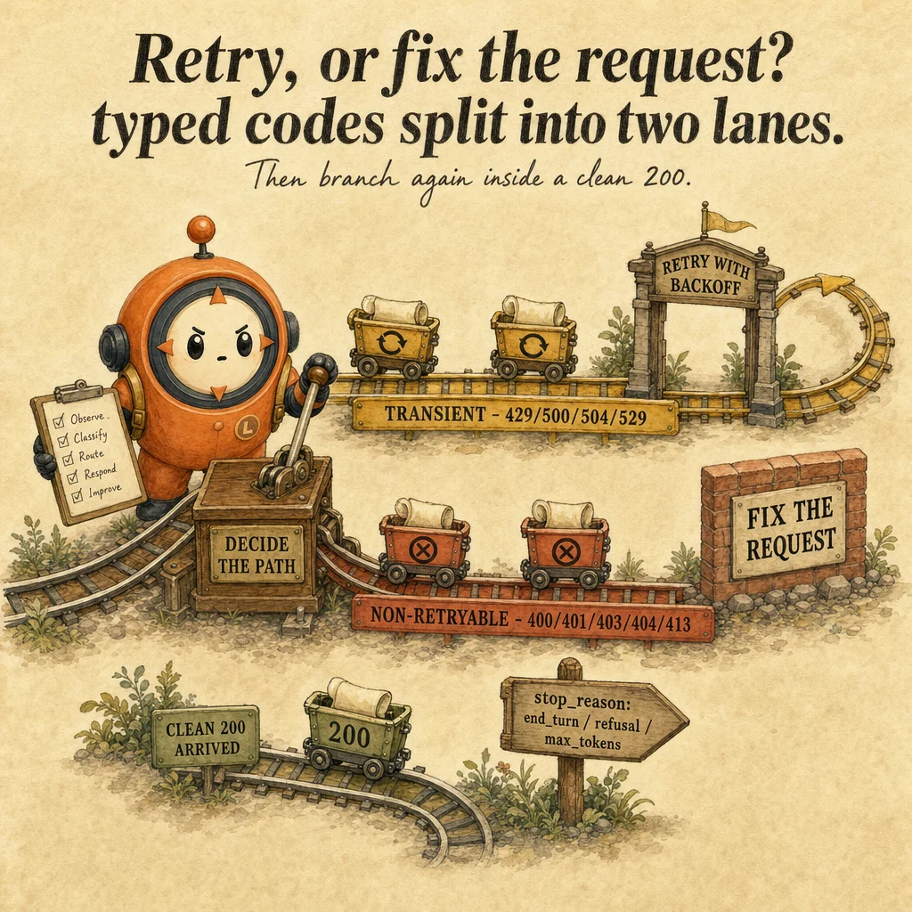 Debugging LLM System Failures mechanics, painterly diagram featuring Loop mascot.