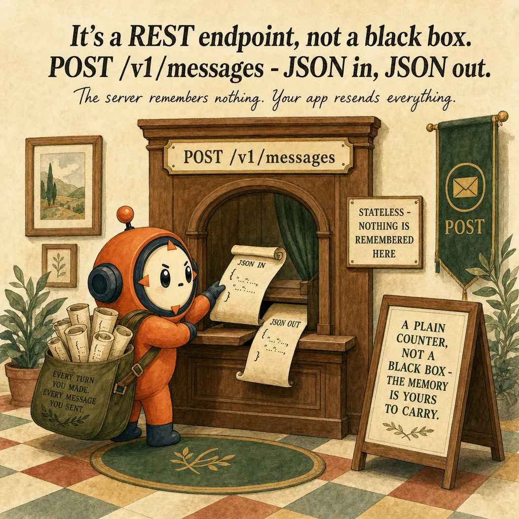 Software Engineering Foundations for Claude Applications, hero illustration featuring Loop mascot in a warm gallery scene.