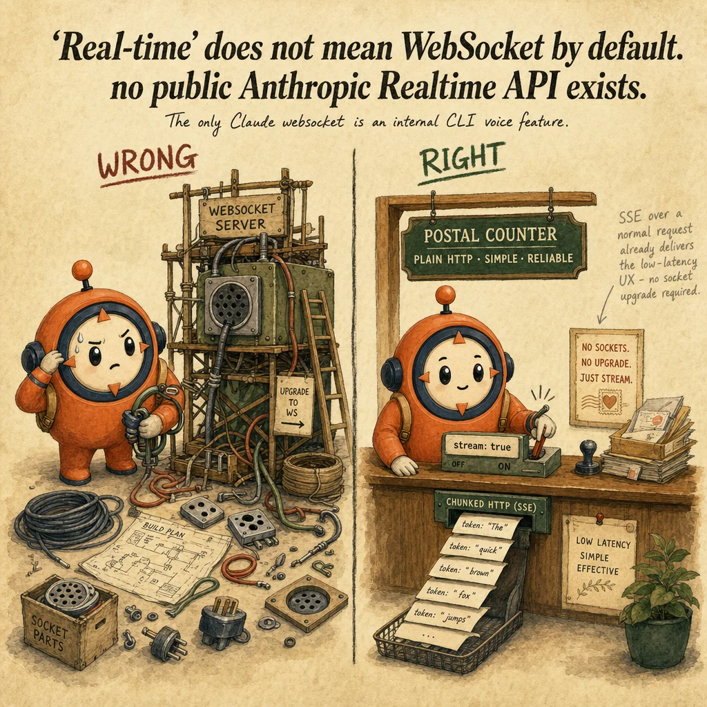 Technical Fundamentals: SDKs, REST, and WebSockets exam trap, painterly cautionary scene featuring Loop mascot.